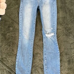 PAIGE Verdugo Light Blue Distressed Skinny Jeans